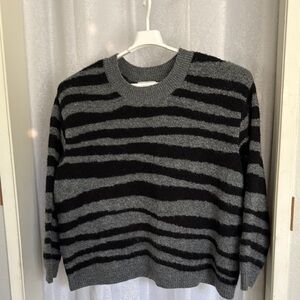 JOE FRESH Striped Black and Gray Sweater SZ: 2X